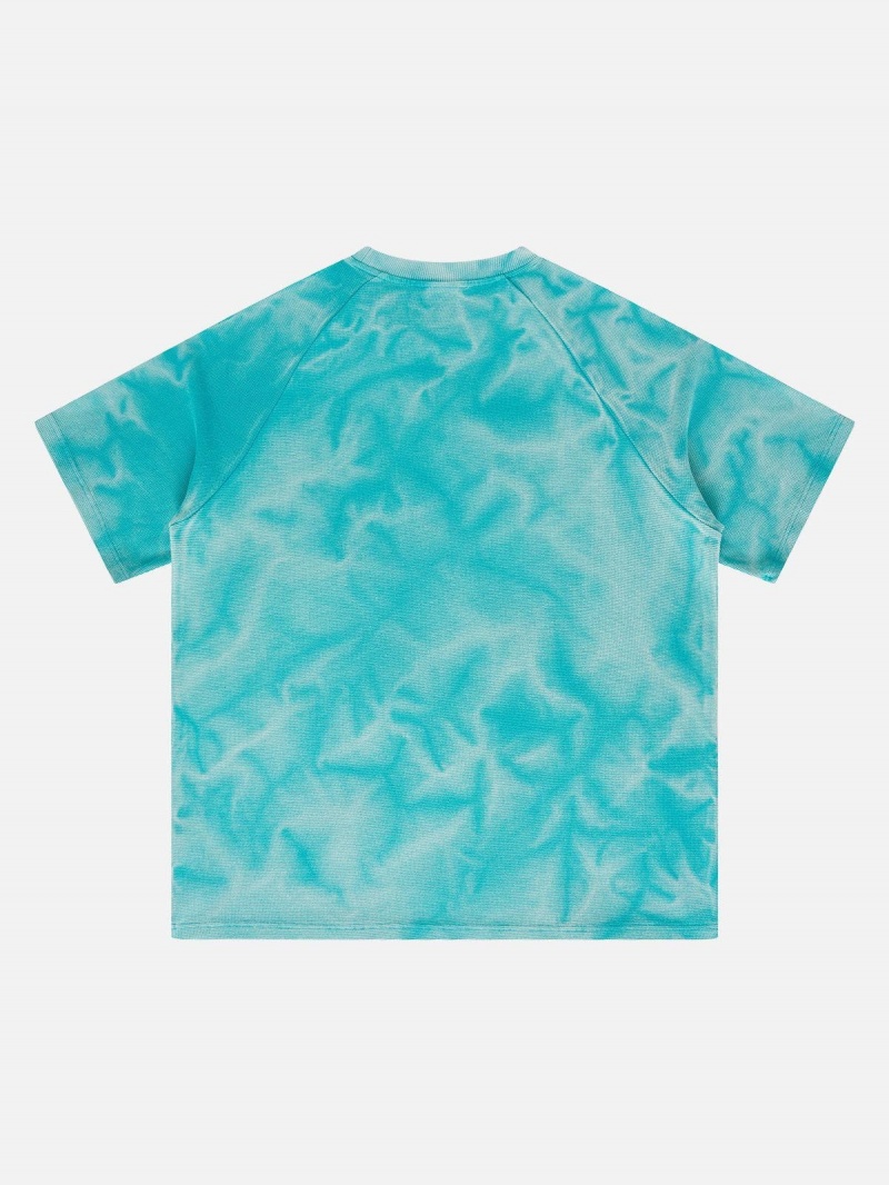 Foncé  T Shirts Aelfric Eden D'eau Ripples Print Tee Bleu - JIY-8017808